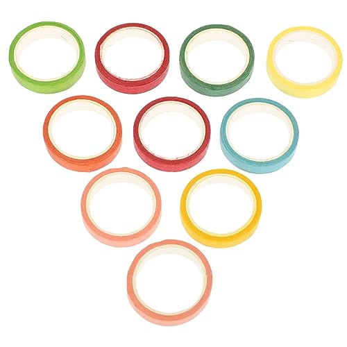 jojofuny 10Rollen Washi Tape Regenbogenfarbenes Abdeckband Papier Klebeband für Scrapbooking DIY Dekoration Bastelmaterial für Notizbücher und Persönliche Projekte jojofuny 10Rollen Washi Tape Regenbogenfarbenes Abdeckband Papier Klebeband für Scrapbooking DIY Dekoration Bastelmaterial für Notizbücher und Persönliche Projekte von jojofuny