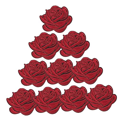 jojofuny 10Stücke Blumenstickerei Patches zum Aufbügeln für Kleidung Hüte und Jeans DIY Applikationen Hochwertigem Material Einfach zu Verwenden und Langlebig von jojofuny