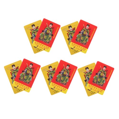 jojofuny 10Stücke Chinesische Taisui Amulettkarten Traditionelles Glücksamulett für Handtasche Wohndekoration Geschenkideen Gelbem Design von jojofuny