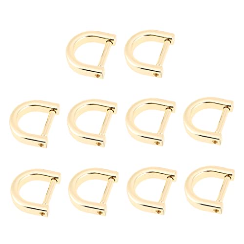 jojofuny 10Stücke D Ringe Teiliges Clips mit Schraubverschluss für Geldbörsen Rucksäcke Kosmetikbeutel Robust und Langlebig Einfacher Einsatz von jojofuny