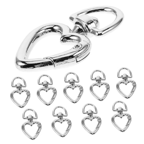jojofuny 10Stücke Herzförmige Karabiner Metall D Ringe Schnappverschluss Für DIY Schmuck Und Taschen Schlüsselanhänger Zum Basteln Kleine Silberne Federschnalle Für Accessoires jojofuny 10Stücke Herzförmige Karabiner Metall D Ringe Schnappverschluss Für DIY Schmuck Und Taschen Schlüsselanhänger Zum Basteln Kleine Silberne Federschnalle Für Accessoires von jojofuny