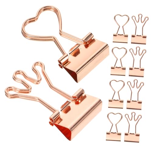 jojofuny 10Stücke Kleine Büroklammern Farbige Binder Clips für Büro Organisieren von Dokumenten Notizen und Fotos Robust und Langlebig Rosen Design von jojofuny