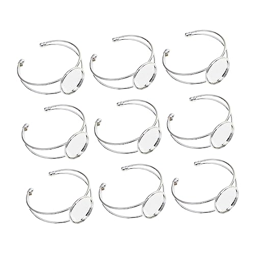 jojofuny 10Stücke Teiliges Armband für DIY Schmuckherstellung für Projekte und Designs Silberfarbener Grundkörper jojofuny 10Stücke Teiliges Armband für DIY Schmuckherstellung für Projekte und Designs Silberfarbener Grundkörper von jojofuny