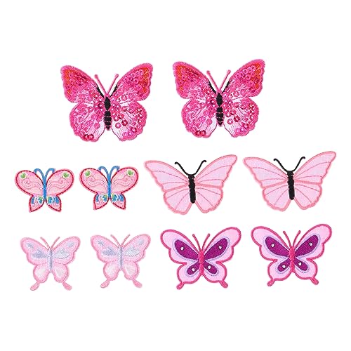 jojofuny 10Stücke Teiliges Rosa Stickapplikationen Niedliche Tier Patches DIY Stoffaufnäher Für Kleidungsgestaltung Bügelbilder Zur Personalisierung Von Textilien von jojofuny
