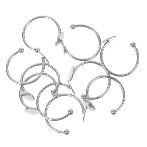 jojofuny 10Stücke Verstellbare Ringrohlinge DIY Schmuck Bastelzubehör Leere Ringplatten Für Handwerk Für Ringgestaltungen Und Schmuckherstellung jojofuny 10Stücke Verstellbare Ringrohlinge DIY Schmuck Bastelzubehör Leere Ringplatten Für Handwerk Für Ringgestaltungen Und Schmuckherstellung von jojofuny