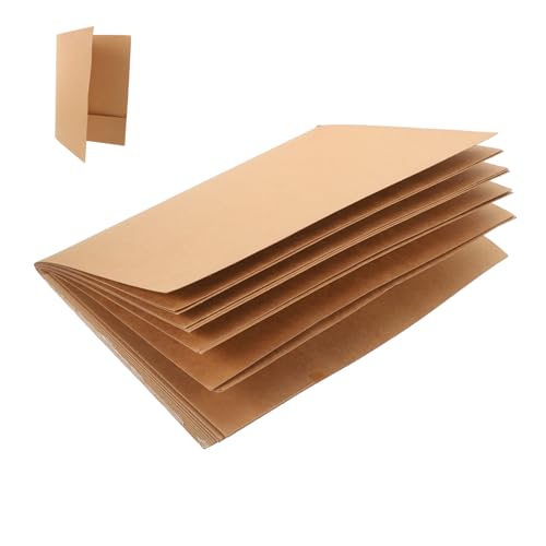 jojofuny 10pcs Hüllkurven -ordner Umschlagstaschen Mit Saitenordnern Mit Taschen -taschenordnern Taschenordner Kraftpapier A4 Bifold -dokument Ordner Mit Tasche (a4) von jojofuny