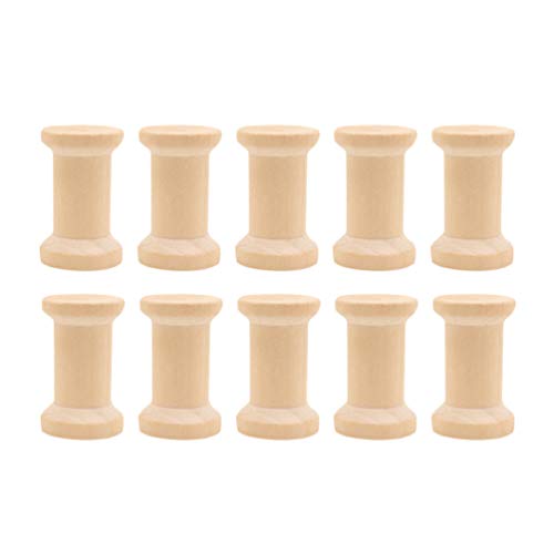 jojofuny Holzspule Basisfaden Für Stickerei 10 Stück Floss Bobbins Set Craft Spulen von jojofuny