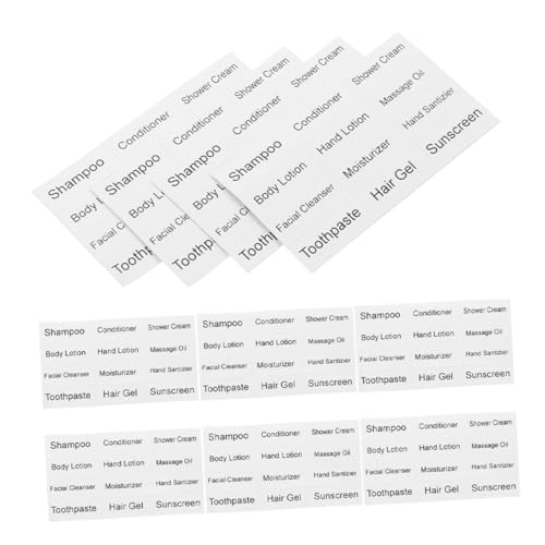 jojofuny 12 Blatt Selbstklebende Kosmetiketiketten für Flaschen Klare Aufkleber zur Einfachen Beschriftung von Shampoo und Hautpflegeprodukten für Reise und Badezimmerorganisation jojofuny 12 Blatt Selbstklebende Kosmetiketiketten für Flaschen Klare Aufkleber zur Einfachen Beschriftung von Shampoo und Hautpflegeprodukten für Reise und Badezimmerorganisation von jojofuny