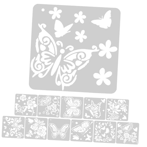 jojofuny 12 Blatt Teiliges Schmetterling Schablonen für Wandgestaltung und DIY Malerei Wiederverwendbare Malvorlagen für Stofffarbe für Kreative Wand Möbeldekoration jojofuny 12 Blatt Teiliges Schmetterling Schablonen für Wandgestaltung und DIY Malerei Wiederverwendbare Malvorlagen für Stofffarbe für Kreative Wand Möbeldekoration von jojofuny