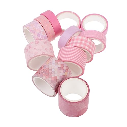jojofuny 12 Rollen Papierbandaufkleber Sammelalbum Liefert Klebrig Gemustert Lieferungen Diy Notebook Bänder Diy-bänder Scrapbook-klebeband Selber Machen Diy Sammelalbum Buntes Band Pvc von jojofuny