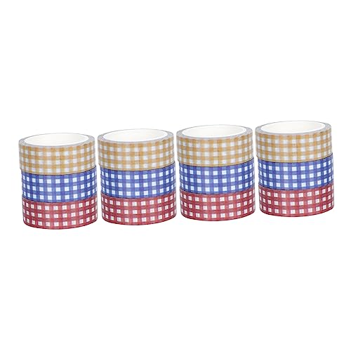 jojofuny 12 Rollen Retro Washi Tape Vintage Karomuster Klebeband für DIY Tagebuch Planer und Scrapbooking Leicht Ablösbar und Wiederverwendbar für Kreative Projekte jojofuny 12 Rollen Retro Washi Tape Vintage Karomuster Klebeband für DIY Tagebuch Planer und Scrapbooking Leicht Ablösbar und Wiederverwendbar für Kreative Projekte von jojofuny