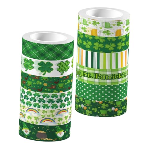 jojofuny 12 Rollen Vintage Washi Tape Selbstklebendes Masking Tape für Scrapbooking DIY Tagebücher Geschenkverpackung Vielseitiges Dekoratives Klebeband mit Zartem Muster für Kalender und von jojofuny