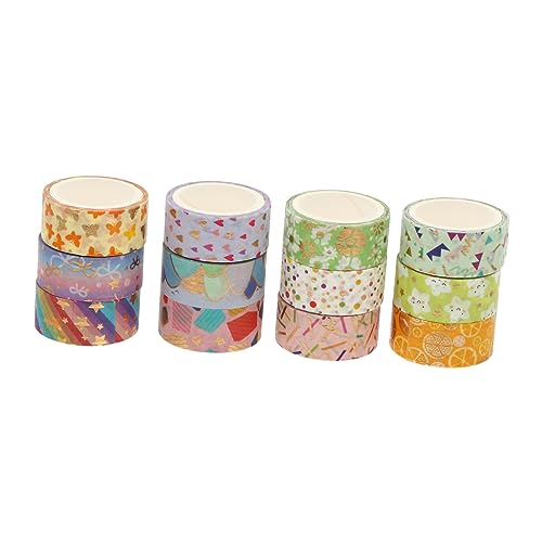 jojofuny 12 Rollen Washi Tape Set Dekoratives Klebeband für Scrapbooking Tagebuch Kalender und Karten Handreißbares Japanisches Papierklebeband für Bastelprojekte jojofuny 12 Rollen Washi Tape Set Dekoratives Klebeband für Scrapbooking Tagebuch Kalender und Karten Handreißbares Japanisches Papierklebeband für Bastelprojekte von jojofuny