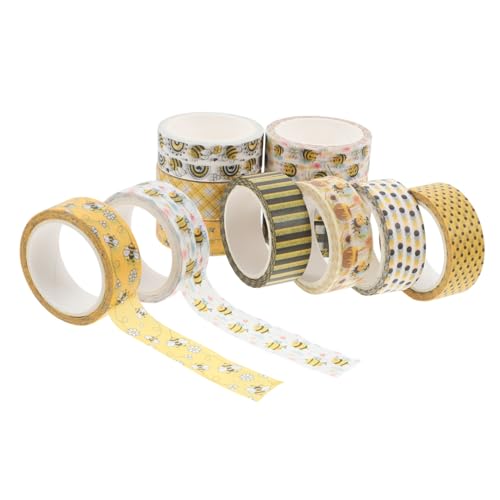 jojofuny 12 Rollen Washi Tape mit Bienen und Blumenmotiven Selbstklebend Handabreißbar Dekoratives Scrapbooking Klebeband für DIY Basteln Journaling und Kreative Projekte jojofuny 12 Rollen Washi Tape mit Bienen und Blumenmotiven Selbstklebend Handabreißbar Dekoratives Scrapbooking Klebeband für DIY Basteln Journaling und Kreative Projekte von jojofuny