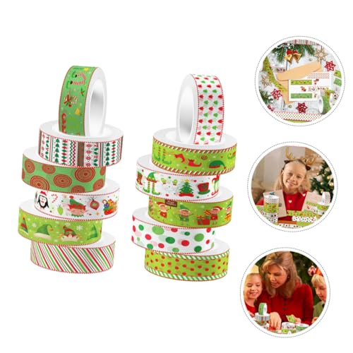 jojofuny 12 Rollen Weihnachts Washi Tape Dekoratives Transparentes Scrapbook Klebeband mit Zarten Mustern Vielseitig Einsetzbar für DIY Handarbeiten Geschenkverpackung und Festliche jojofuny 12 Rollen Weihnachts Washi Tape Dekoratives Transparentes Scrapbook Klebeband mit Zarten Mustern Vielseitig Einsetzbar für DIY Handarbeiten Geschenkverpackung und Festliche von jojofuny