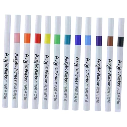 jojofuny 12 Stück Acrylfarben Stifte Wasserfeste Diy Marker für Malerei und Graffiti und Mehr Einfache Handhabung Ergonomisches Design jojofuny 12 Stück Acrylfarben Stifte Wasserfeste Diy Marker für Malerei und Graffiti und Mehr Einfache Handhabung Ergonomisches Design von jojofuny