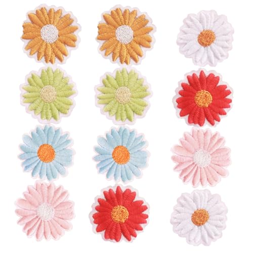 jojofuny 12 Stück Craft-Patches gestickte Aufnäher Sammelalbum Pflaster aufkleben Gänseblümchen für Handwerk nähen Dekorationen Kleiderflicken Flicken für Kleidung Gänseblümchen-Blumenbeet jojofuny 12 Stück Craft-Patches gestickte Aufnäher Sammelalbum Pflaster aufkleben Gänseblümchen für Handwerk nähen Dekorationen Kleiderflicken Flicken für Kleidung Gänseblümchen-Blumenbeet von jojofuny