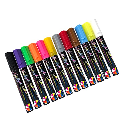 jojofuny 12 Stück Erasable Liquid Chalkmarker Praktische Wiederlösbare Marker für Tafel Fenster und Bastelarbeiten Ergonomisches Design Farben für Kreative Projekte jojofuny 12 Stück Erasable Liquid Chalkmarker Praktische Wiederlösbare Marker für Tafel Fenster und Bastelarbeiten Ergonomisches Design Farben für Kreative Projekte von jojofuny
