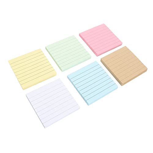 jojofuny 12 Stück Farbige Haftnotizen Kreative Memo Pads für Büro und Schule Selbstklebende Notizzettel Weiß Gelb Grün Blau und Kraftpapier Praktische Organizer für Erinnerungen und Notizen von jojofuny