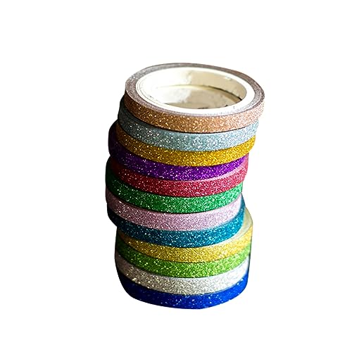 jojofuny 12 Stück Glitzerpulverpapierband Funkeln Sammelalbum Vielfalt Markieren Verpackung Farbe Farbig Ästhetisch Maskierung Planer Klebrig Uv Washi -klebeband Zufällige Farbe jojofuny 12 Stück Glitzerpulverpapierband Funkeln Sammelalbum Vielfalt Markieren Verpackung Farbe Farbig Ästhetisch Maskierung Planer Klebrig Uv Washi -klebeband Zufällige Farbe von jojofuny
