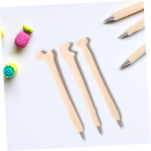 jojofuny 12 Stück Halloween Kugelschreiber Knochenform Schwarz Kugelschreiber mit Schwarzer Tinte Material Stifte für Schule Büro Party Schreibwaren von jojofuny
