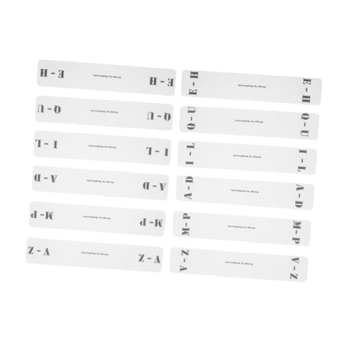 jojofuny 12 Stück Klassifizierungs -Tag -Karte aufzeichnen Vinyl Trennzeichen Trennwände für Aktenordner a-z horizontales Etikett Karteikarte für die Regalaufbewahrung Acryl jojofuny 12 Stück Klassifizierungs -Tag -Karte aufzeichnen Vinyl Trennzeichen Trennwände für Aktenordner a-z horizontales Etikett Karteikarte für die Regalaufbewahrung Acryl von jojofuny