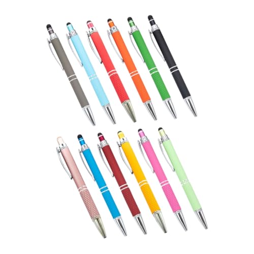 jojofuny 12 Stück Kugelschreiber Mit Stylus-spitze, 2-in-1-metallstift, Stylus-stifte, Einziehbare Glatte Schreibstifte Für Büro, Schule, Frauen jojofuny 12 Stück Kugelschreiber Mit Stylus-spitze, 2-in-1-metallstift, Stylus-stifte, Einziehbare Glatte Schreibstifte Für Büro, Schule, Frauen von jojofuny