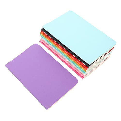 jojofuny 12 Stück Praktische Notizbücher für Studenten Farbige Taschen Notizblöcke mit Regenbogen Nähten für Büro Schule und Reisen von jojofuny