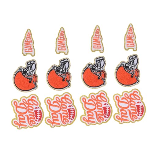 jojofuny 12 Stück Rugby Deko Patch Zum Aufbügeln Auf Mützen Patches Chenille Fußball Spieltag Sportball Patch Zum Aufbügeln Sport Patches Fußball Aufbügler Zum Aufbügeln Aufbügler von jojofuny