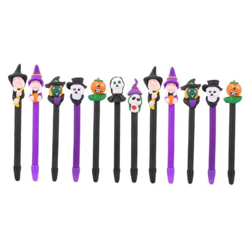 jojofuny 12 Stück Runde Kugelschreiber für Schüler Multifunktions Stift Halloween Ergonomischer Griff Bunte Farben für Bastelarbeiten und Zufällige Farbe jojofuny 12 Stück Runde Kugelschreiber für Schüler Multifunktions Stift Halloween Ergonomischer Griff Bunte Farben für Bastelarbeiten und Zufällige Farbe von jojofuny