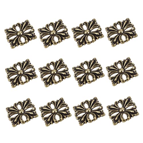 jojofuny 12 Stück Teiliges Antike Metallplatte mit Blumenmuster aus Zinklegierung Dekorative Möbelteile für Zuhause Hochzeit und Feierlichkeiten von jojofuny