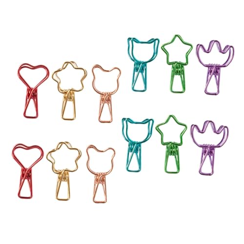 jojofuny 12 Stück Teiliges Bunte Metallklammern in Niedlichen Formen Wie Bär Blume Herz Stern und Katze Robuste Büroklammern aus Metall für Kreative Papierorganisation und Dekoratives jojofuny 12 Stück Teiliges Bunte Metallklammern in Niedlichen Formen Wie Bär Blume Herz Stern und Katze Robuste Büroklammern aus Metall für Kreative Papierorganisation und Dekoratives von jojofuny