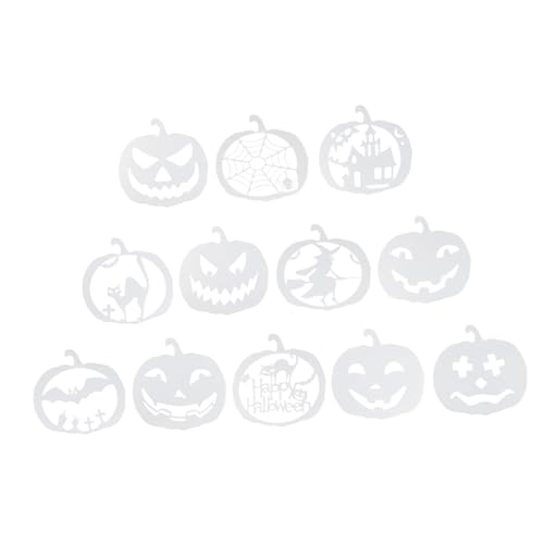 jojofuny 12 Stück Teiliges Halloween Malvorlagen aus Langlebigem Pet Flexible Gesichtsschablonen mit Kürbis Gruselmotiven Wiederverwendbar Leicht zu Reinigen für DIY Dekoration und jojofuny 12 Stück Teiliges Halloween Malvorlagen aus Langlebigem Pet Flexible Gesichtsschablonen mit Kürbis Gruselmotiven Wiederverwendbar Leicht zu Reinigen für DIY Dekoration und von jojofuny