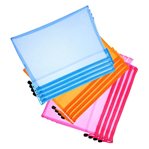 jojofuny 12 Stück Teiliges PVC Dokumententaschen mit Reißverschluss Transparente Organizer für Schule Büro und Reisen Hellblau Orange und Praktisch jojofuny 12 Stück Teiliges PVC Dokumententaschen mit Reißverschluss Transparente Organizer für Schule Büro und Reisen Hellblau Orange und Praktisch von jojofuny
