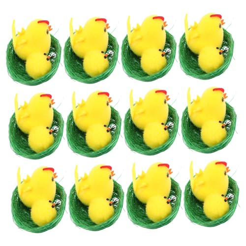 jojofuny 12 Stück Teiliges Set Weiche Plüschküken mit Nest Realistische Osterdekoration Flauschige Mini Küken für Partygeschenke und Kinderzimmerdeko Langlebig Handgefertigt in Leuchtenden jojofuny 12 Stück Teiliges Set Weiche Plüschküken mit Nest Realistische Osterdekoration Flauschige Mini Küken für Partygeschenke und Kinderzimmerdeko Langlebig Handgefertigt in Leuchtenden von jojofuny