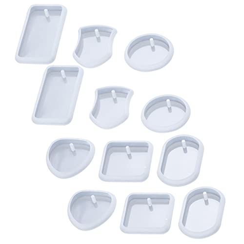jojofuny 12 Stück Teiliges Silikonform für Epoxidharz Diy Schmuckherstellung Wiederverwendbare Silikonformen für Anhänger Herz Schild Oval Rund Rechteckig und Quadratisch jojofuny 12 Stück Teiliges Silikonform für Epoxidharz Diy Schmuckherstellung Wiederverwendbare Silikonformen für Anhänger Herz Schild Oval Rund Rechteckig und Quadratisch von jojofuny