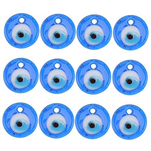 jojofuny 12 Stück Türkische Glasperlen mit Bösem Auge Runde DIY Schmuckperlen Multifunktionale Bastelperlen für Armbänder Ohrringe und jojofuny 12 Stück Türkische Glasperlen mit Bösem Auge Runde DIY Schmuckperlen Multifunktionale Bastelperlen für Armbänder Ohrringe und von jojofuny