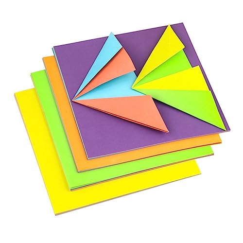 jojofuny 120 Blatt Zweiseitiges Origami Papier Verschiedenen Farben Farbenfrohes Quadratisches Faltpapier für Basteln und Kunstprojekte für Erwachsene von jojofuny