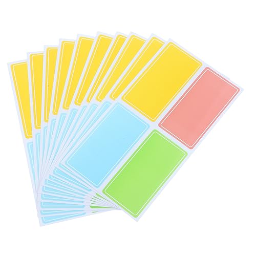 jojofuny 120 Stück Farbetikettenaufkleber Farbige Aufkleber Farbige Etiketten Aufkleber Farbige Klebeetiketten Klebrig Hallo Kleine Klebeetiketten Klebestreifen Aufkleber Etiketten Bunt von jojofuny
