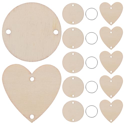jojofuny 120 Stück Teiliges Holzscheiben Löchern Runde und Herzförmige Holzscheiben Schlüsselringe Holz-hängender Kalender Zubehör für DIY Basteln Geburtstags Wanddekoration jojofuny 120 Stück Teiliges Holzscheiben Löchern Runde und Herzförmige Holzscheiben Schlüsselringe Holz-hängender Kalender Zubehör für DIY Basteln Geburtstags Wanddekoration von jojofuny