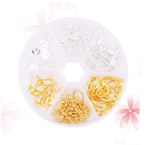 jojofuny 120 Stück Teiliges Kupfer Ohrhaken Set mit Biegeringen für Diy Ohrringe Schmuckherstellung Inklusive Aufbewahrungsbox Vielseitiges Ohrstecker Zubehör für Bastler und von jojofuny