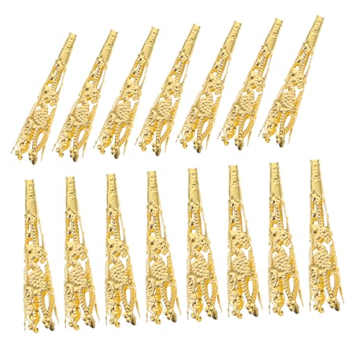 jojofuny 120 Stück Trompetenblüten Perlenkappen für Schmuckherstellung Goldene Bead Caps für DIY Armbänder Endkappen für Schmuckprojekte jojofuny 120 Stück Trompetenblüten Perlenkappen für Schmuckherstellung Goldene Bead Caps für DIY Armbänder Endkappen für Schmuckprojekte von jojofuny