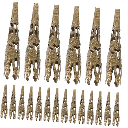 jojofuny 120 Stück Trompetenblütenförmige Perlenkappen für DIY Schmuckherstellung Leichte und Rostfreie Bead Caps für Armbänder und Elegantes Design für Accessoires von jojofuny