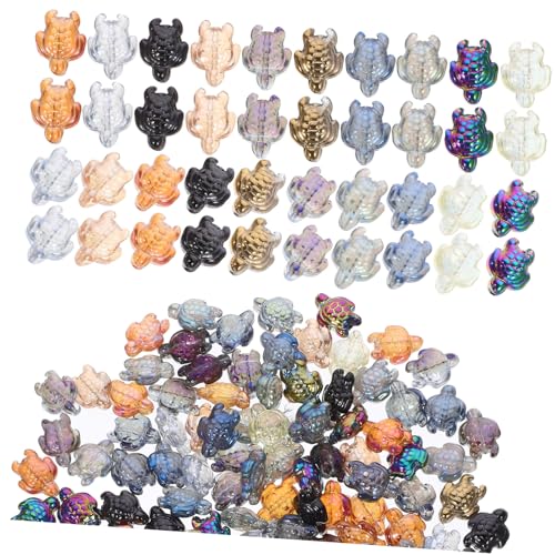 jojofuny 120Stücke Schildkröten Glasperlen Für Armband Und Halskettenherstellung DIY Schmuck Bastelbedarf Kristallperlen Für Basteln Und Dekoration von jojofuny