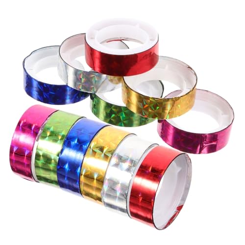 jojofuny 12Rollen Dekoratives Scrapbooking Klebeband Selbstklebendes Handkonto Tape Bunten Farben für DIY Projekte und Journals von jojofuny