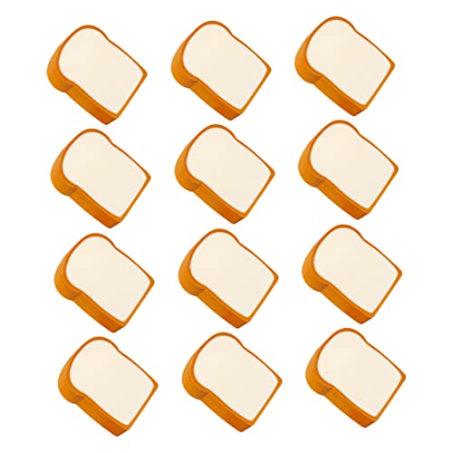 jojofuny 12Stücke Cartoon Radiergummis Toastbrot Form Kreative Schulsachen für Dekorative Bleistiftgummis für Studenten und Schulanfänger von jojofuny