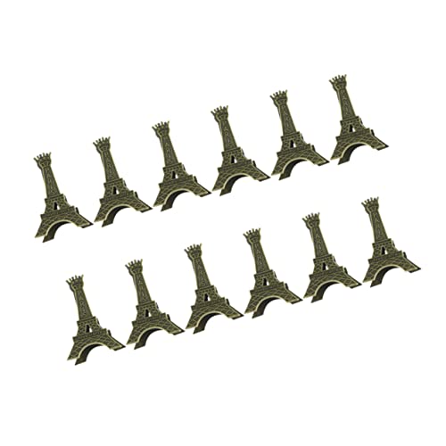 jojofuny 12Stücke Kreative Eiffelturm Memo Clips aus Metall Stilvolle Kartenhalter für Büro und Zuhause Fotos Notizen und Tischdekoration von jojofuny