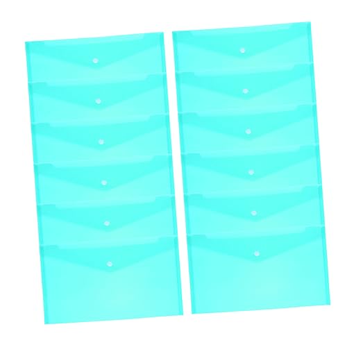 jojofuny 12Stücke Plastiktaschen Wasserdichte Dokumentenmappe mit Knopfverschluss für Notizen Aktenaufbewahrung und Schulbedarf Transparentes Design für Einfache jojofuny 12Stücke Plastiktaschen Wasserdichte Dokumentenmappe mit Knopfverschluss für Notizen Aktenaufbewahrung und Schulbedarf Transparentes Design für Einfache von jojofuny