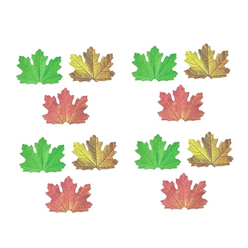 jojofuny 12Stücke Wiederverwendbare Memo Aufkleber im Ahornblatt Design Klebrige Notizpads für Schule Büro und Herbstdekoration von jojofuny