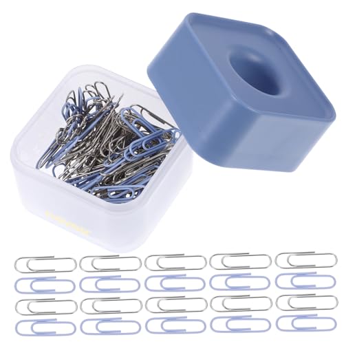jojofuny 130 Stück Büroklammer Clips Papierclip Mini Aufkleber dokumentieren schreibtisch dekoration büroartikel papierklemmen Kunsthandwerk für Frauen für Papier Legierung Blue von jojofuny